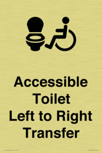Accessible Toilet with Left to Right Transfer